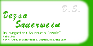 dezso sauerwein business card